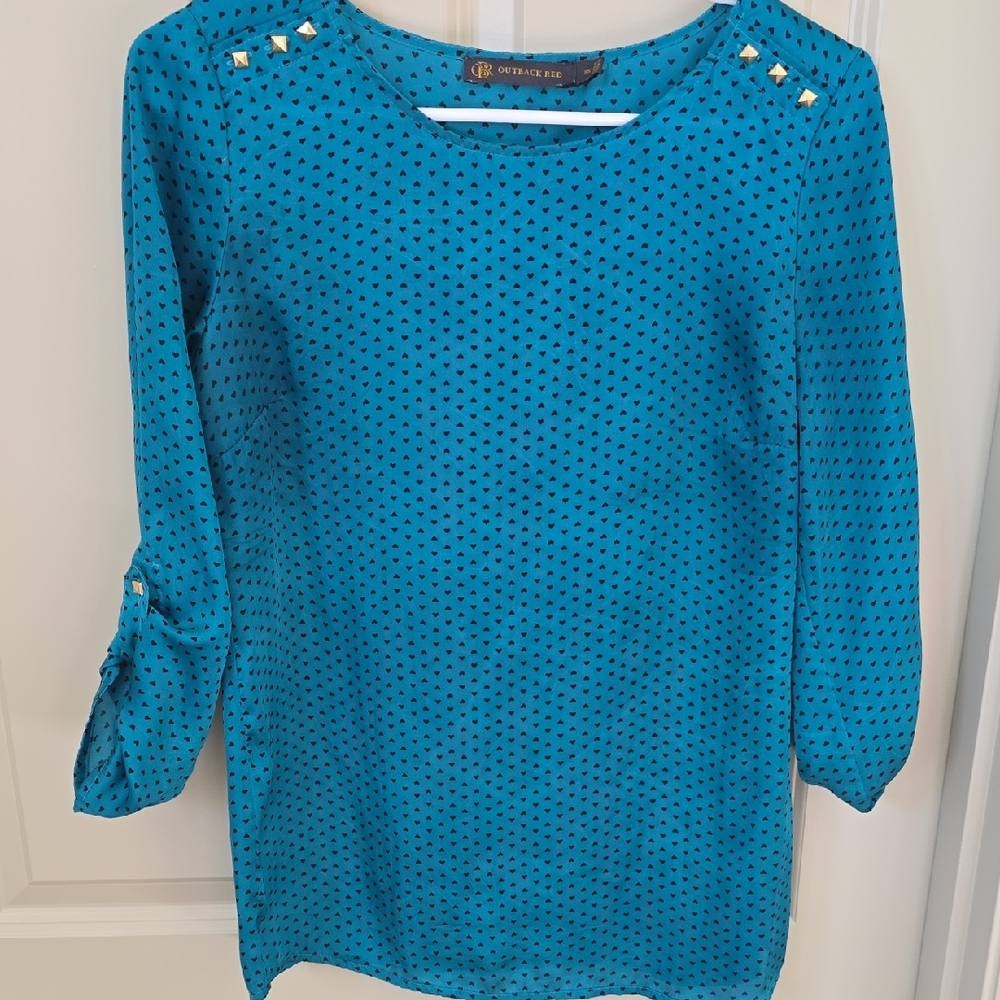2 For $15! Heart Print Blouse